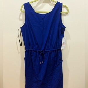 Calvin Klein Blue Sleeveless Scoop Neck Sundress